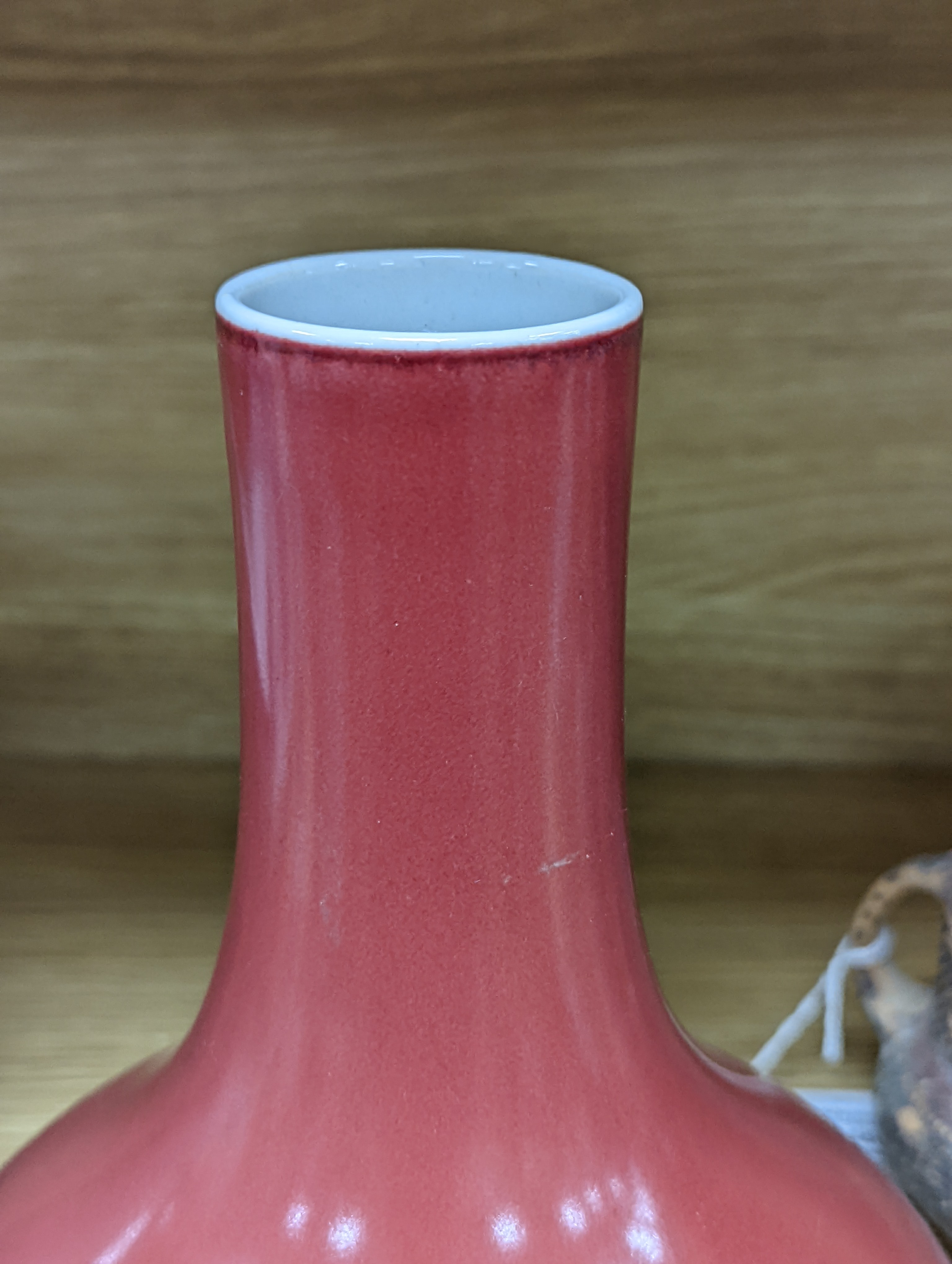 A Chinese sang-de-boeuf vase, 23cm